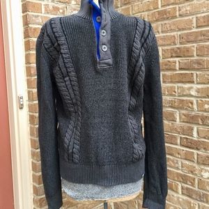 NAUTICA Men's Quarter Button Pullover Sweater
